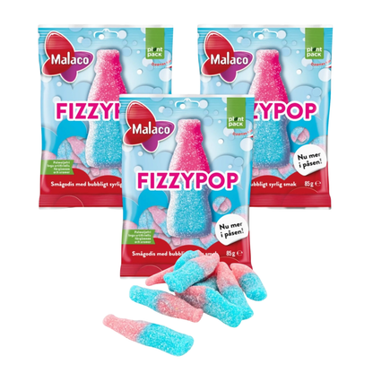 Malaco Fizzy Pop, 3pack (3x85g)